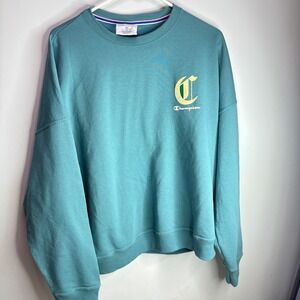 Champion Authentic Athleticwear Teal Crewneck Sweatshirt XXL Old English C